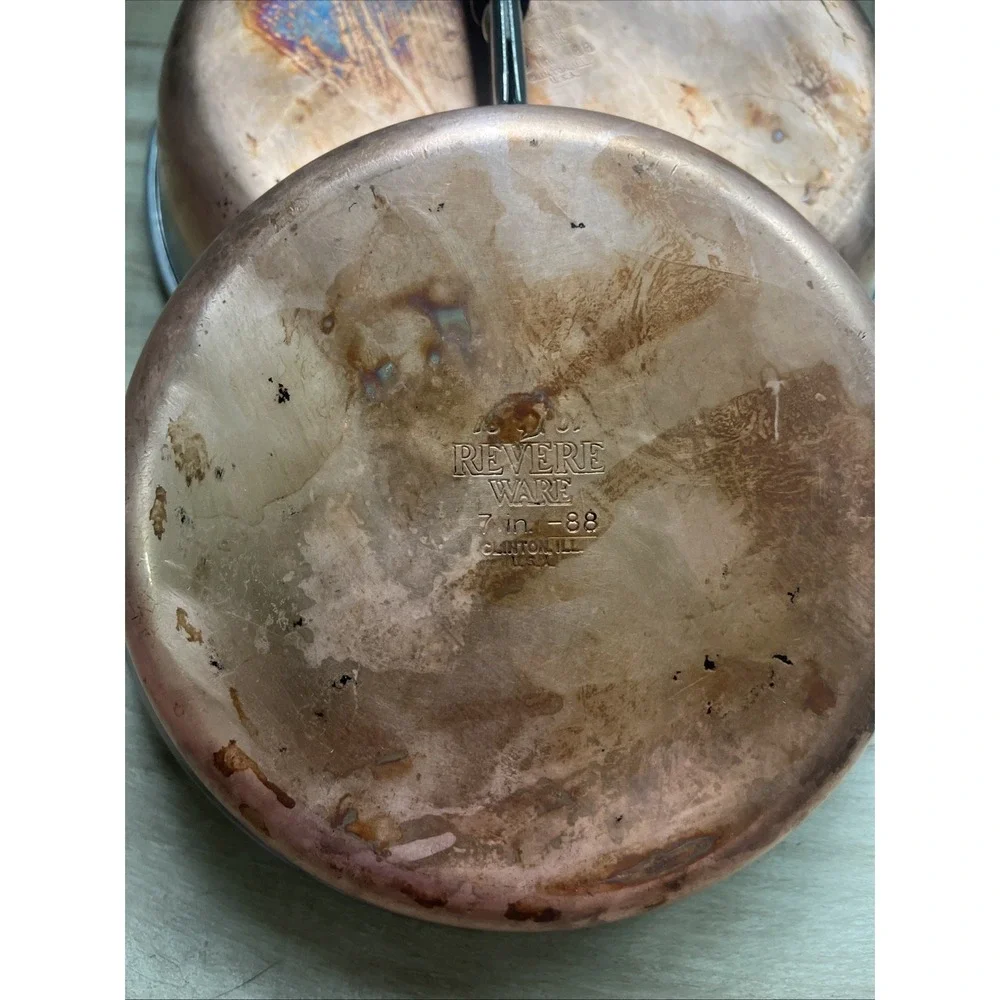VINTAGE REVERE WARE COPPER CLAD BOTTOM 7 And 9